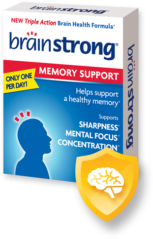 Brainstrong packaging with small shield